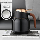 Garrafa Térmica Luxo Valenza para Café e Chá 1L Preta