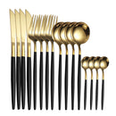 Jogo de Talheres Dourado Inox 16 Peças