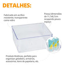 Kit 6 Organizadores Multiuso Modular Acrílico Transparente - Plastutti